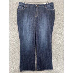 CJ Banks Jeans Women 24W Blue City Fit Barely Boot Cut Denim Stretch Classic NWT